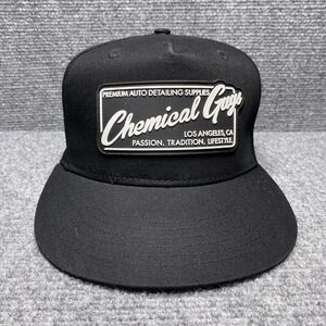 Chemical Guys Hat Cap Snap Back Black Premium Auto Detailing Supplies Patch Mens